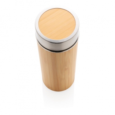 Logo trade business gift photo of: Leak proof bamboo vacuum bottle