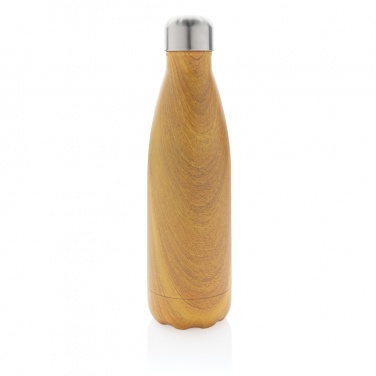Logotrade promotional gift image of: Vacuum insulated stainless steel bottle with wood print
