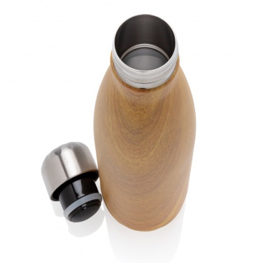 Logotrade corporate gift picture of: Vacuum insulated stainless steel bottle with wood print