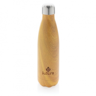 Logotrade corporate gifts photo of: Vacuum insulated stainless steel bottle with wood print