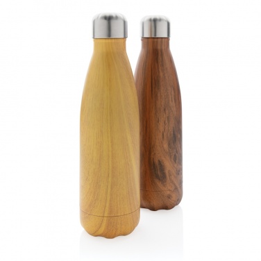 Logotrade business gifts photo of: Vacuum insulated stainless steel bottle with wood print