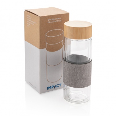 Logotrade promotional gifts photo of: Impact double wall borosilicate glass bottle