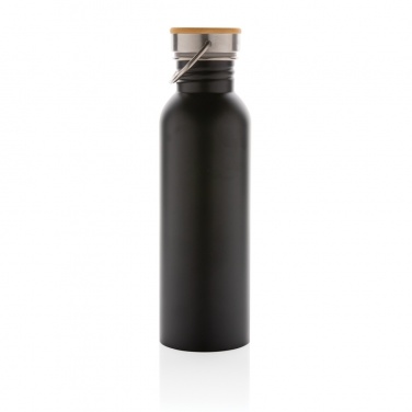 Logotrade promotional merchandise photo of: Modern stainless steel bottle with bamboo lid