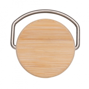 Logotrade promotional product picture of: Modern stainless steel bottle with bamboo lid