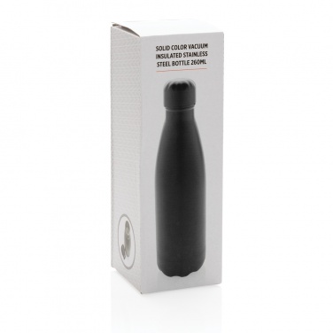 Logo trade corporate gifts image of: Solid colour vacuum stainless steel bottle 260ml