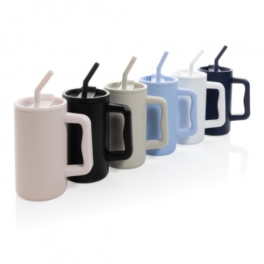 Logo trade promotional merchandise image of: Cube RCS certified recycled steel mug 800ml