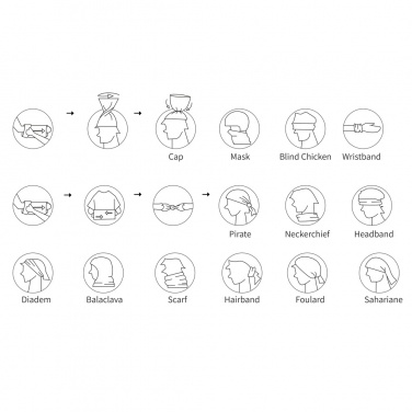 Logo trade promotional gifts image of: Multifunctional scarf