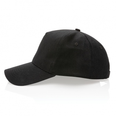Logo trade promotional gifts image of: Impact 5panel 280gr Recycled cotton cap with AWARE™ tracer