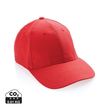 Logo trade promotional gift photo of: Impact 6 panel 280gr Recycled cotton cap with AWARE™ tracer