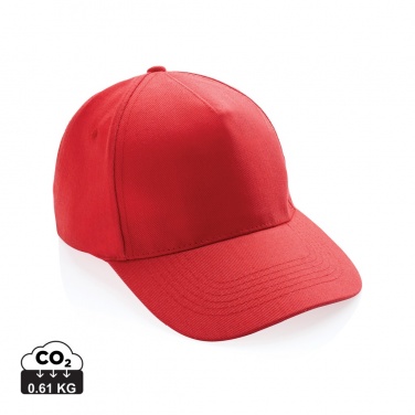 Logo trade promotional merchandise image of: Impact 5panel 280gr Recycled cotton cap with AWARE™ tracer
