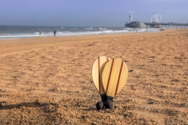 Logo trade promotional items picture of: Wooden frescobol tennis set