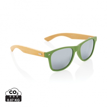 Logo trade promotional items picture of: Bamboo and RCS recycled plastic sunglasses
