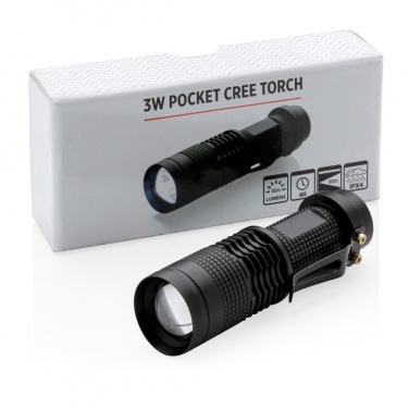 Logo trade promotional gifts image of: 3W pocket CREE torch
