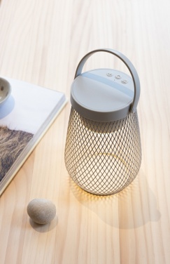 Logo trade promotional merchandise image of: Aurora RCS recycled plastic USB re-chargeable table lamp