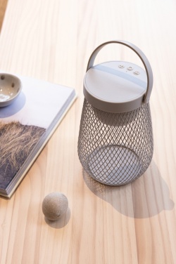 Logo trade promotional merchandise photo of: Aurora RCS recycled plastic USB re-chargeable table lamp