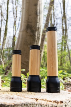 Logo trade business gifts image of: Lucid 1W RCS certified recycled plastic & bamboo torch