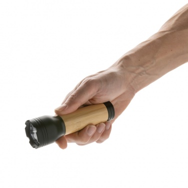 Logo trade corporate gift photo of: Lucid 3W RCS certified recycled plastic & bamboo torch