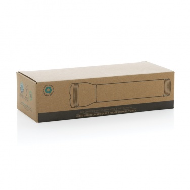Logo trade advertising product photo of: Lucid 5W RCS certified recycled plastic & bamboo torch
