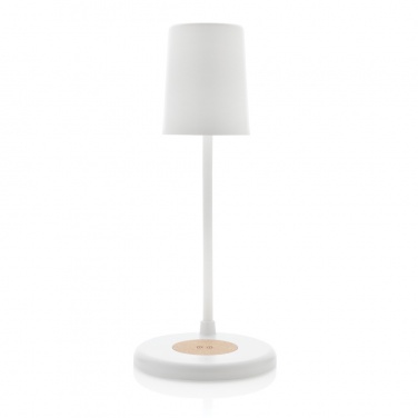 Logotrade promotional merchandise picture of: Zenara RCS recycled plastic and cork 15W wireless desk lamp