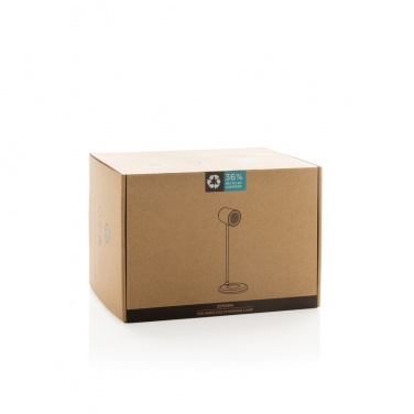 Logotrade promotional product picture of: Zenara RCS recycled plastic and cork 15W wireless desk lamp