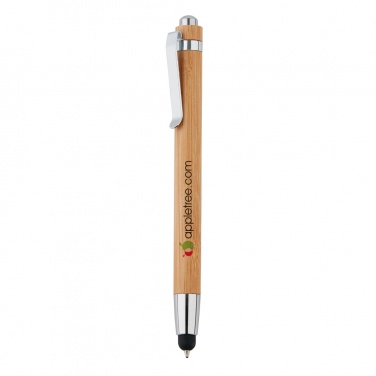 Logo trade corporate gifts image of: Bamboo stylus pen