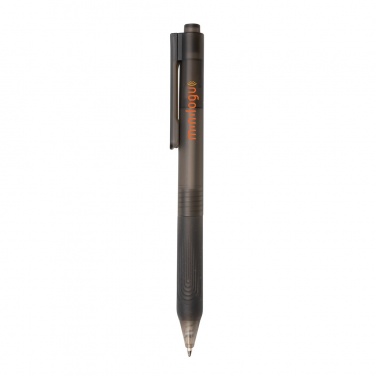 Logotrade promotional item picture of: X9 frosted pen with silicone grip