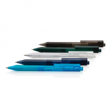 Logotrade corporate gift picture of: X9 frosted pen with silicone grip