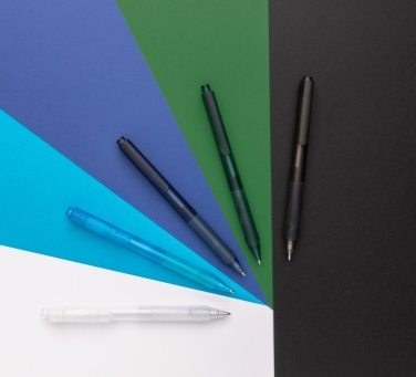 Logo trade promotional giveaways image of: X9 frosted pen with silicone grip