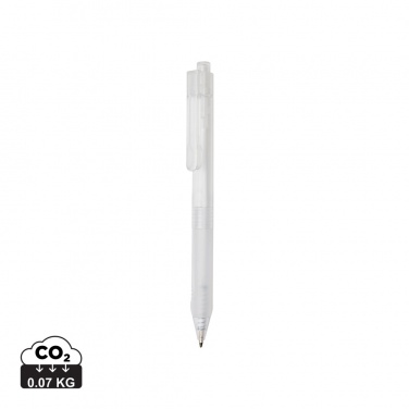 Logo trade corporate gift photo of: X9 frosted pen with silicone grip