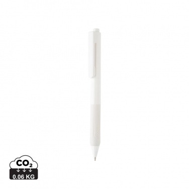 Logo trade promotional merchandise image of: X9 solid pen with silicone grip