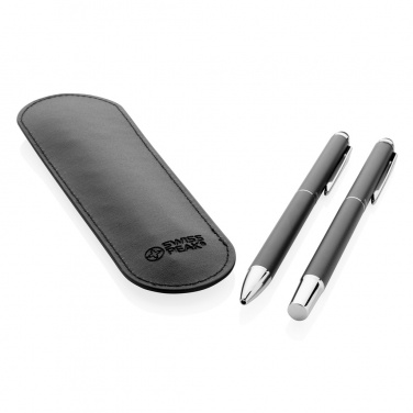 Logotrade promotional item image of: Swiss Peak deluxe pen set in PU pouch
