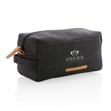Logo trade corporate gifts picture of: Canvas toiletry bag PVC free