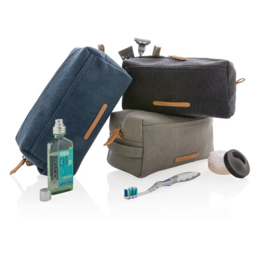 Logo trade promotional merchandise picture of: Canvas toiletry bag PVC free