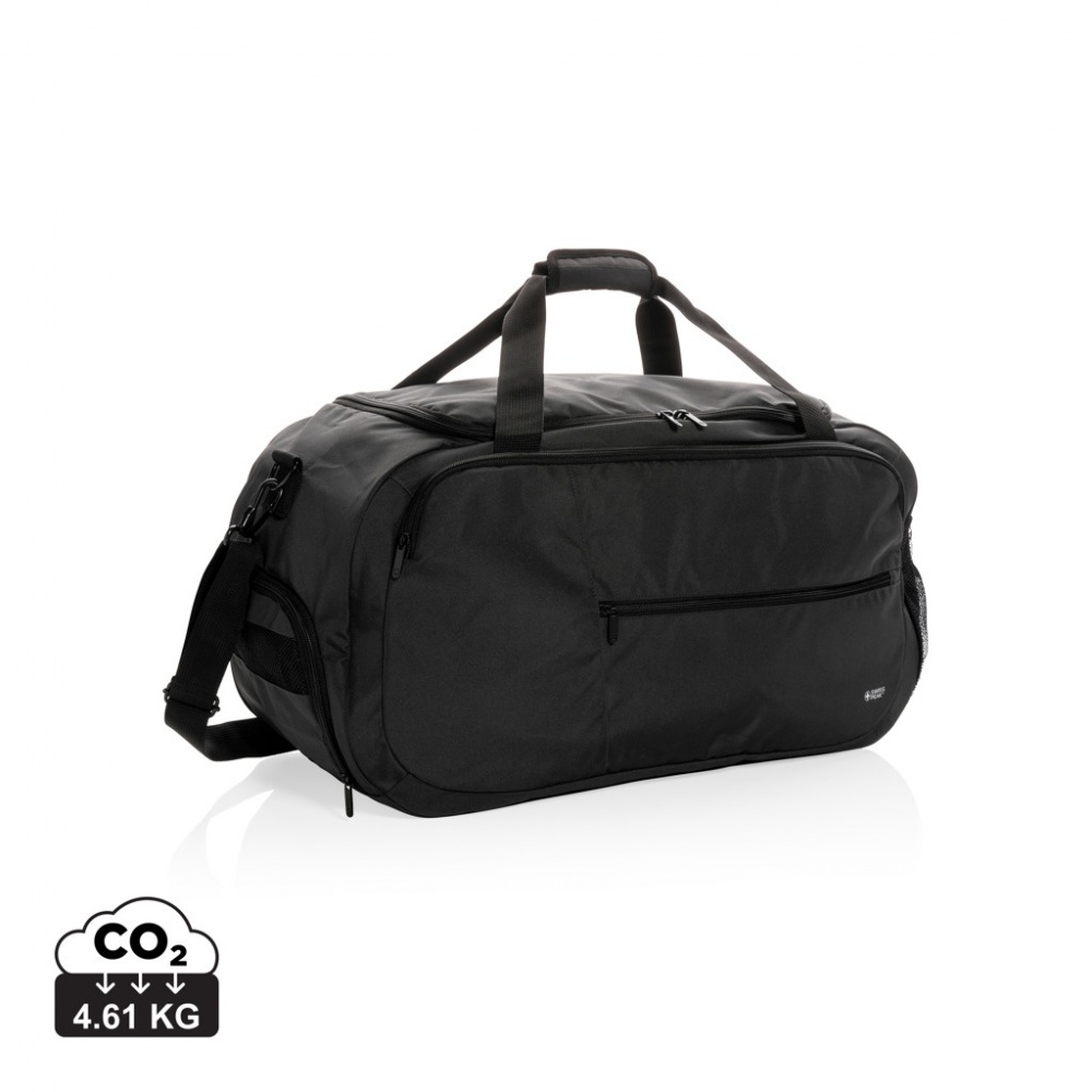 Logo trade business gift photo of: Swiss Peak AWARE™ RPET sports duffel bag
