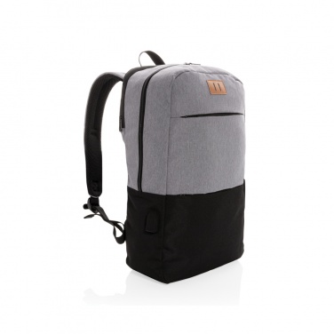 Logo trade promotional items picture of: Modern 15.6" USB & RFID laptop backpack PVC free