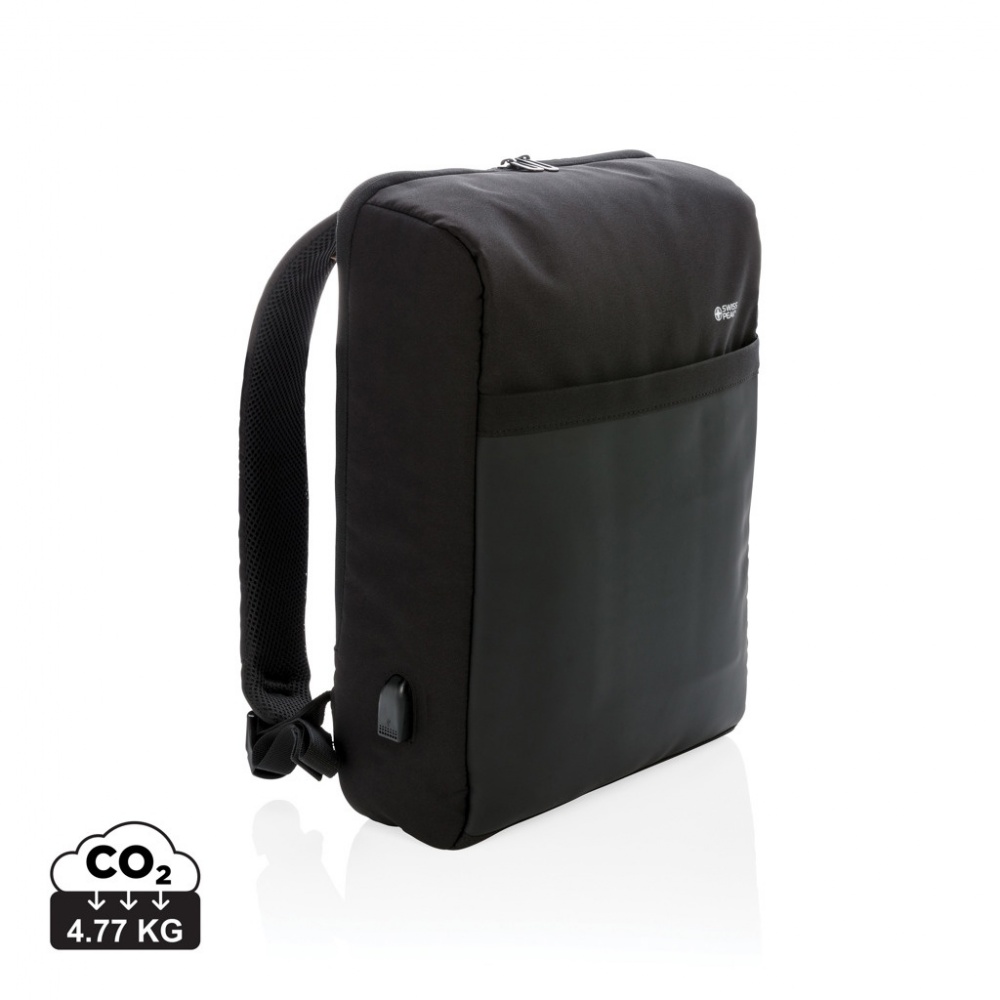 Logotrade promotional gift image of: Swiss Peak 15" anti-theft RFID & USB backpack PVC free