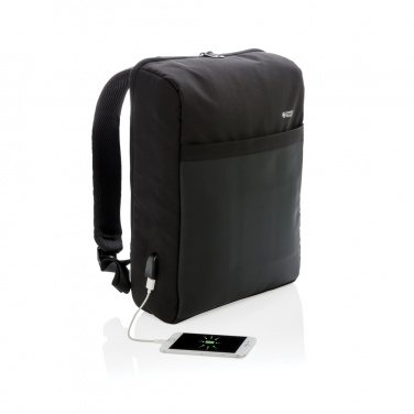 Logo trade promotional products picture of: Swiss Peak 15" anti-theft RFID & USB backpack PVC free
