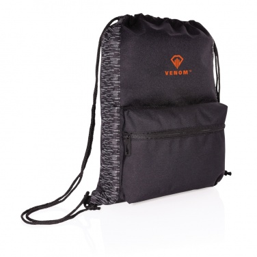 Logo trade corporate gifts picture of: AWARE™ RPET Reflective drawstring backpack