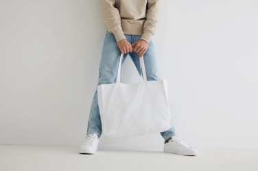 Logo trade business gifts image of: Impact AWARE™ Recycled cotton shopper 145g