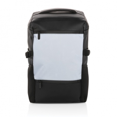 Logo trade promotional giveaways image of: PU high visibility easy access 15.6" laptop backpack