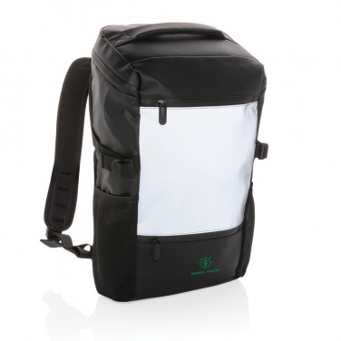 Logo trade promotional merchandise image of: PU high visibility easy access 15.6" laptop backpack