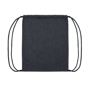 Logotrade business gift image of: Impact AWARE™ recycled denim drawstring backpack