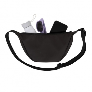 Logo trade promotional giveaways image of: Crescent AWARE™ RPET half moon sling bag