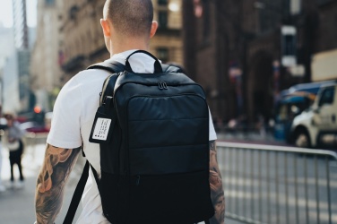 Logo trade promotional merchandise image of: Armond AWARE™ RPET 15.6 inch deluxe laptop backpack