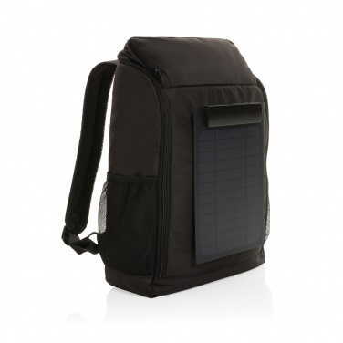 Logo trade promotional products picture of: Pedro AWARE™ RPET deluxe backpack with 5W solar panel