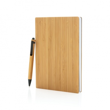 Logotrade promotional gift image of: A5 Bamboo notebook & pen set