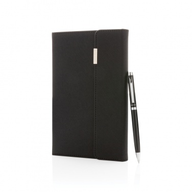Logo trade advertising products image of: Swiss Peak deluxe A5 notebook and pen set