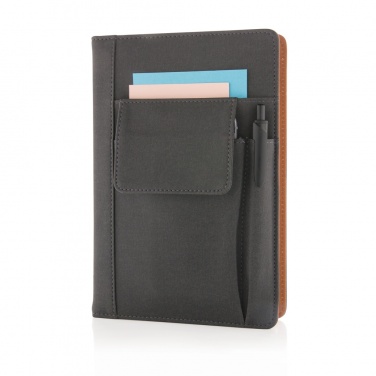Logo trade promotional gifts picture of: Notebook with phone pocket