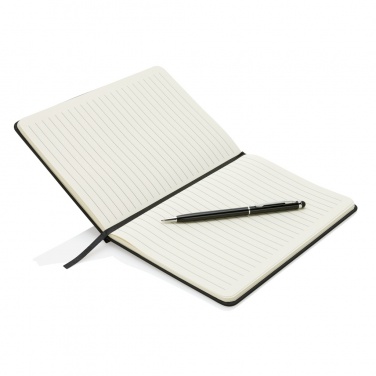 Logotrade promotional merchandise image of: Standard hardcover PU A5 notebook with stylus pen