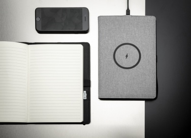 Logo trade promotional giveaway photo of: Air 5W wireless charging refillable journal cover A5